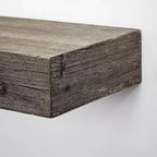 Étagère murale flottante en bois rustique, grise, 20 cm x 91 cm