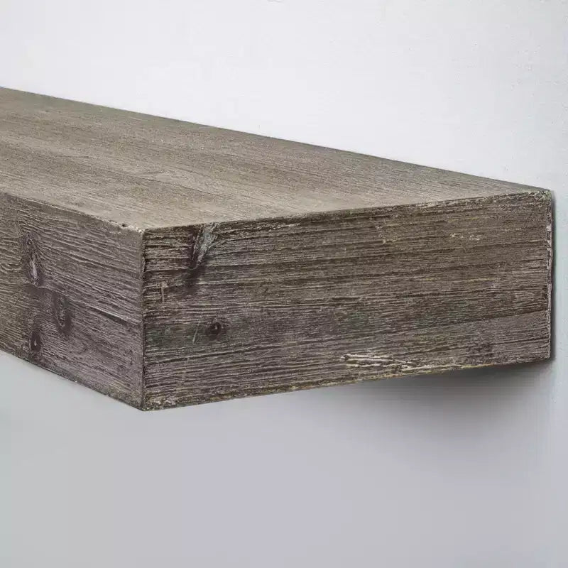 Étagère murale flottante en bois rustique, grise, 20 cm x 91 cm