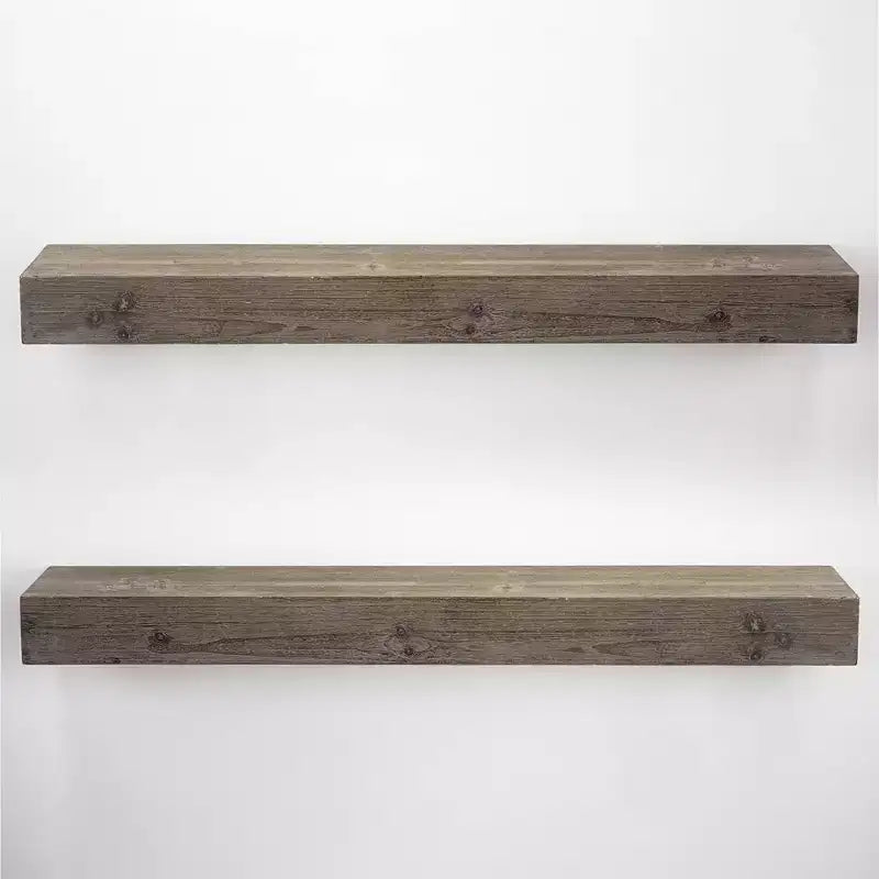 Étagère murale flottante en bois rustique, grise, 20 cm x 91 cm