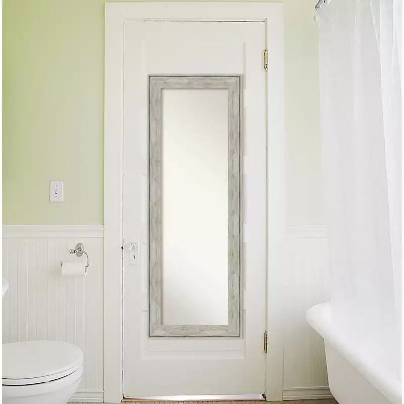 Miroir pleine longueur en polystyrène métallisé, 48 x 135 cm, encadré craquelé, à suspendre sur la porte