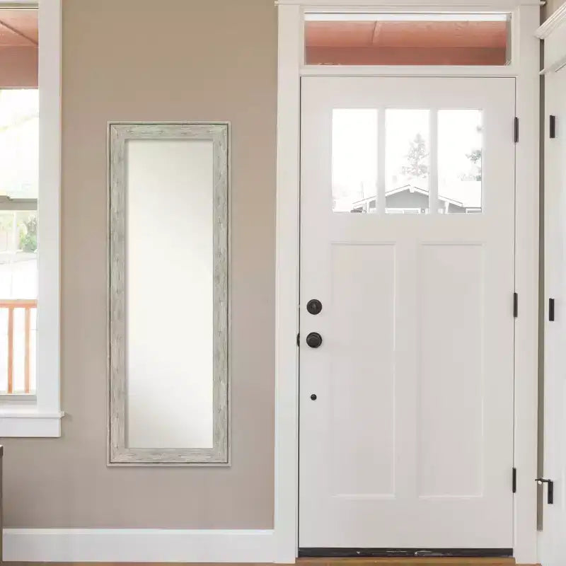 Miroir pleine longueur en polystyrène métallisé, 48 x 135 cm, encadré craquelé, à suspendre sur la porte