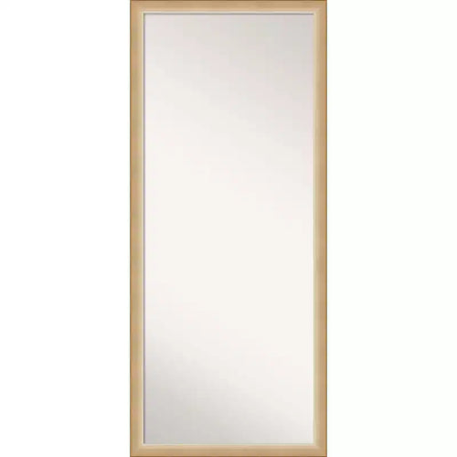 27" x 63" Eva Ambre Framed Full Length Floor/Leaner Mirror Gold - Amanti Art: Modern Polystyrene Rectangle Design