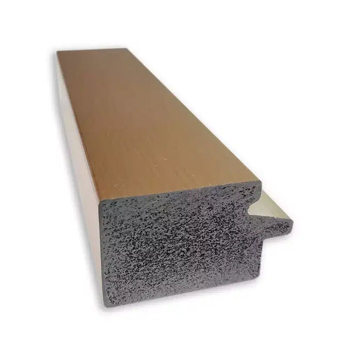 Miroir sur pied ou à poser 68,6 x 160 cm, avec cadre, en polystyrène doré, design rectangulaire moderne