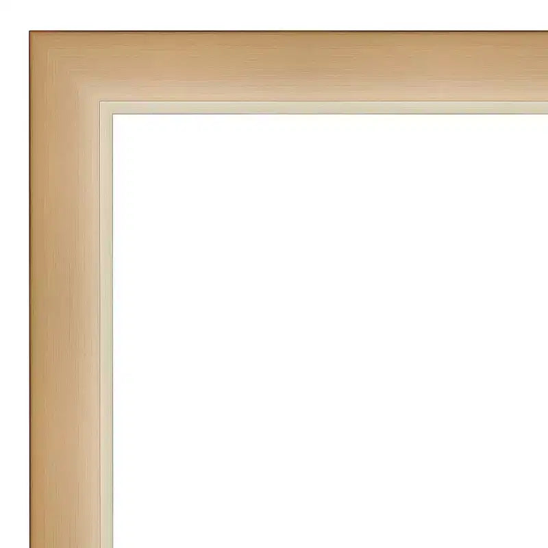Miroir sur pied ou à poser 68,6 x 160 cm, avec cadre, en polystyrène doré, design rectangulaire moderne