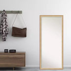 Miroir sur pied ou à poser 68,6 x 160 cm, avec cadre, en polystyrène doré, design rectangulaire moderne