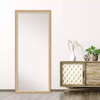 Miroir sur pied ou à poser 68,6 x 160 cm, avec cadre, en polystyrène doré, design rectangulaire moderne