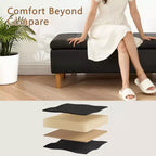 Banc de rangement moderne en cuir synthétique souple, Pouf repose-pieds 44 avec espace de rangement profond de 6,1 po pour salon ou chambre à coucher, facile à nettoyer, Noir