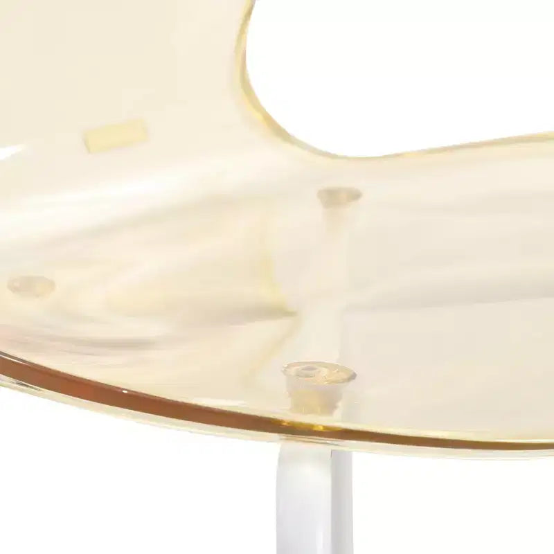 Ensemble de salle à manger 5 pièces Table à manger ronde, 4 chaises de salle à manger en plastique pieds blancs
