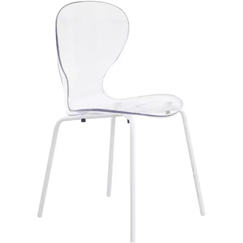 Ensemble de salle à manger 5 pièces Table à manger ronde, 4 chaises de salle à manger en plastique pieds blancs