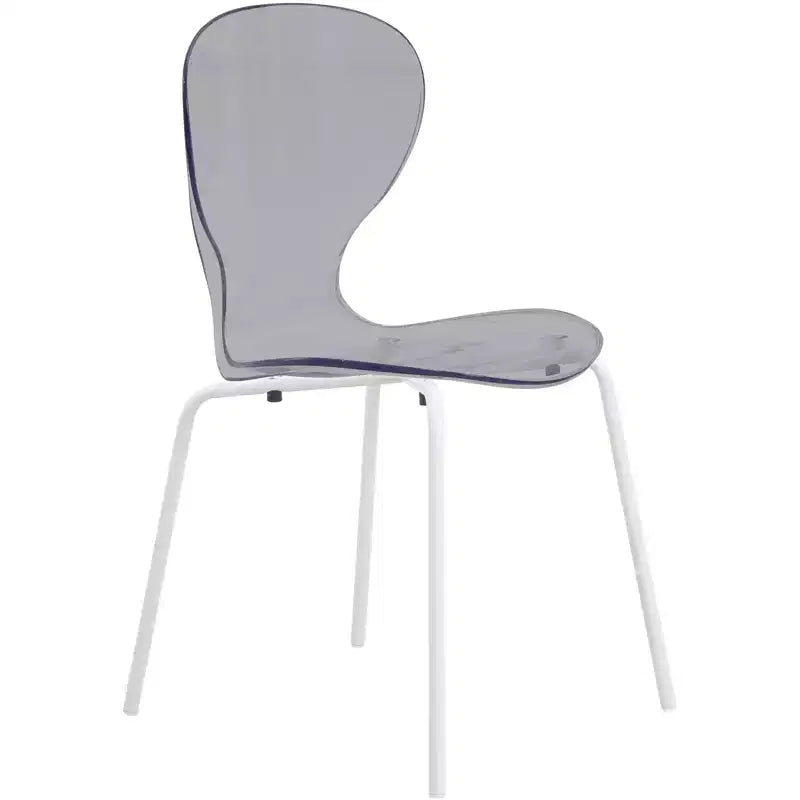 Ensemble de salle à manger 5 pièces Table à manger ronde, 4 chaises de salle à manger en plastique pieds blancs