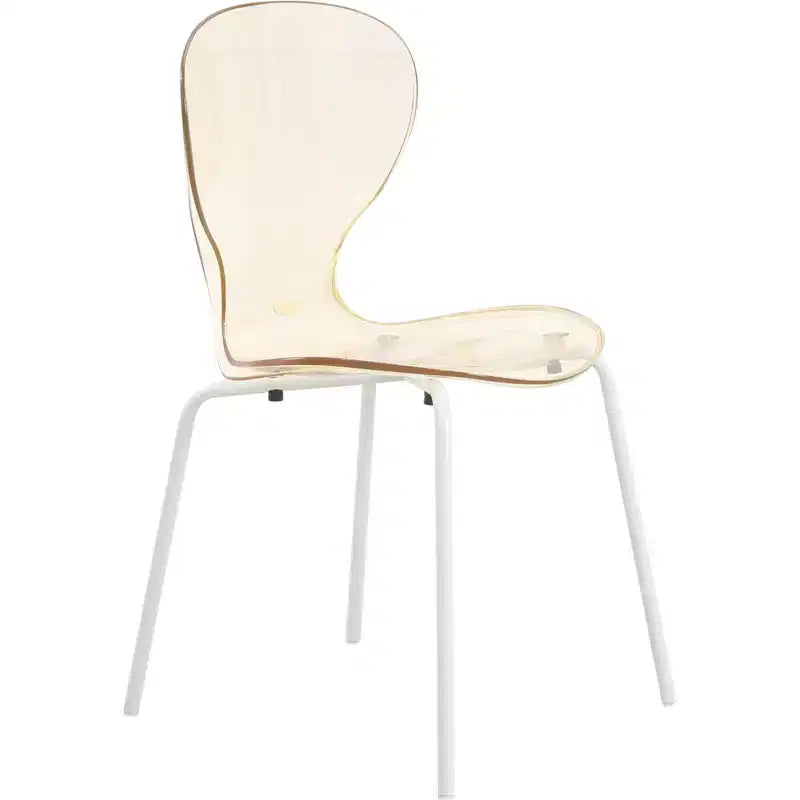 Ensemble de salle à manger 5 pièces Table à manger ronde, 4 chaises de salle à manger en plastique pieds blancs