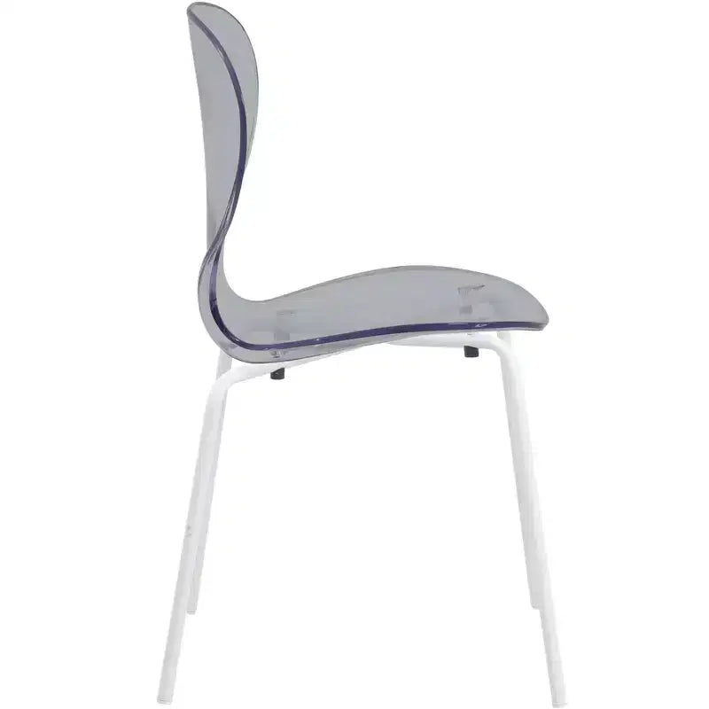 Ensemble de salle à manger 5 pièces Table à manger ronde, 4 chaises de salle à manger en plastique pieds blancs