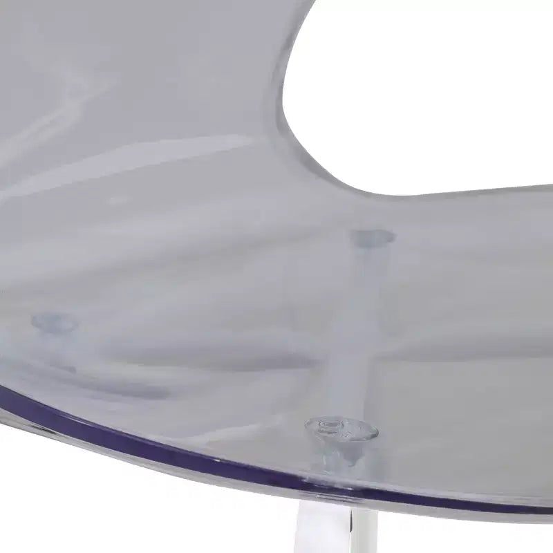 Ensemble de salle à manger 5 pièces Table à manger ronde, 4 chaises de salle à manger en plastique pieds blancs