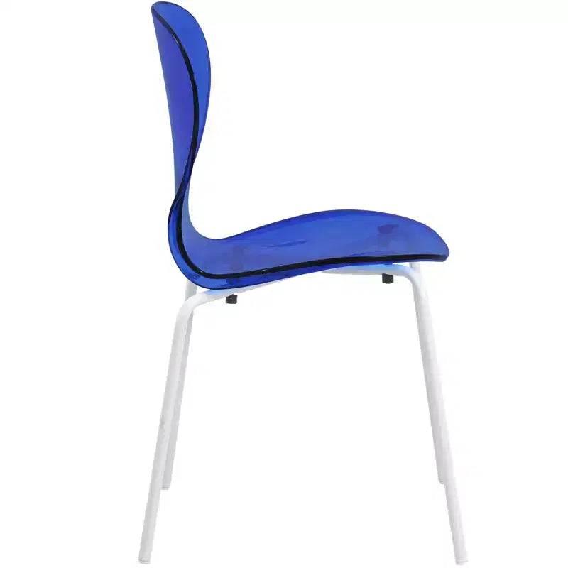 Ensemble de salle à manger 5 pièces Table à manger ronde, 4 chaises de salle à manger en plastique pieds blancs
