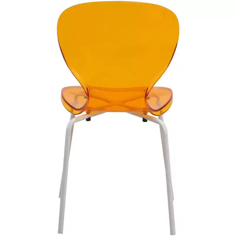Ensemble de salle à manger 5 pièces Table à manger ronde, 4 chaises de salle à manger en plastique pieds blancs