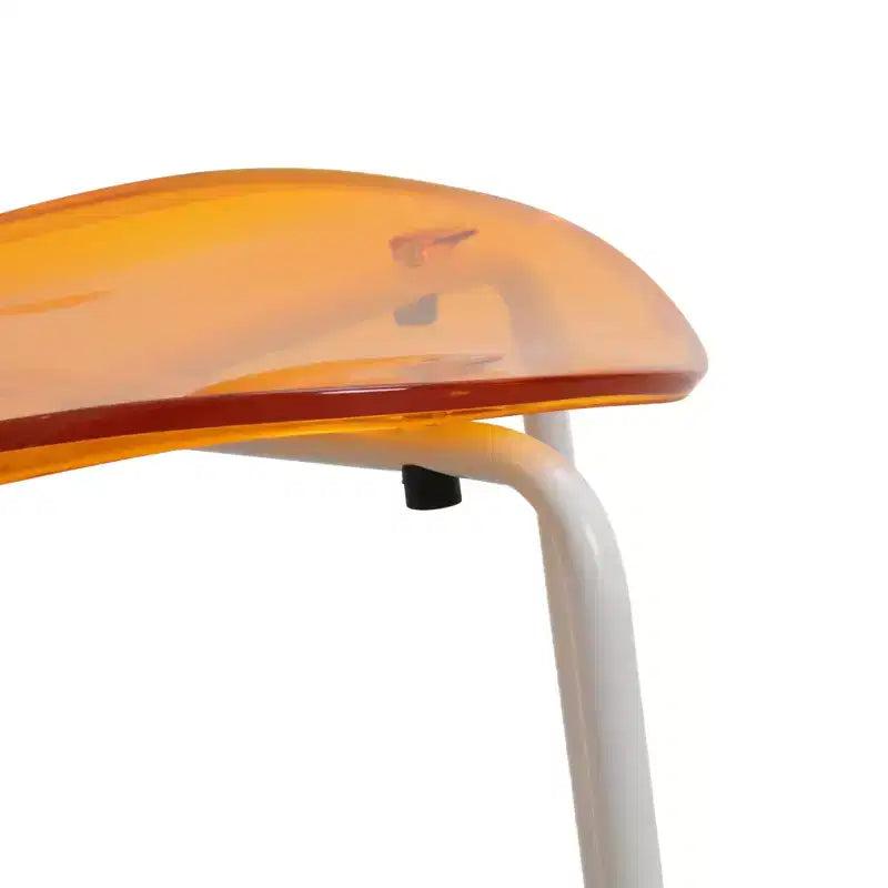 Ensemble de salle à manger 5 pièces Table à manger ronde, 4 chaises de salle à manger en plastique pieds blancs