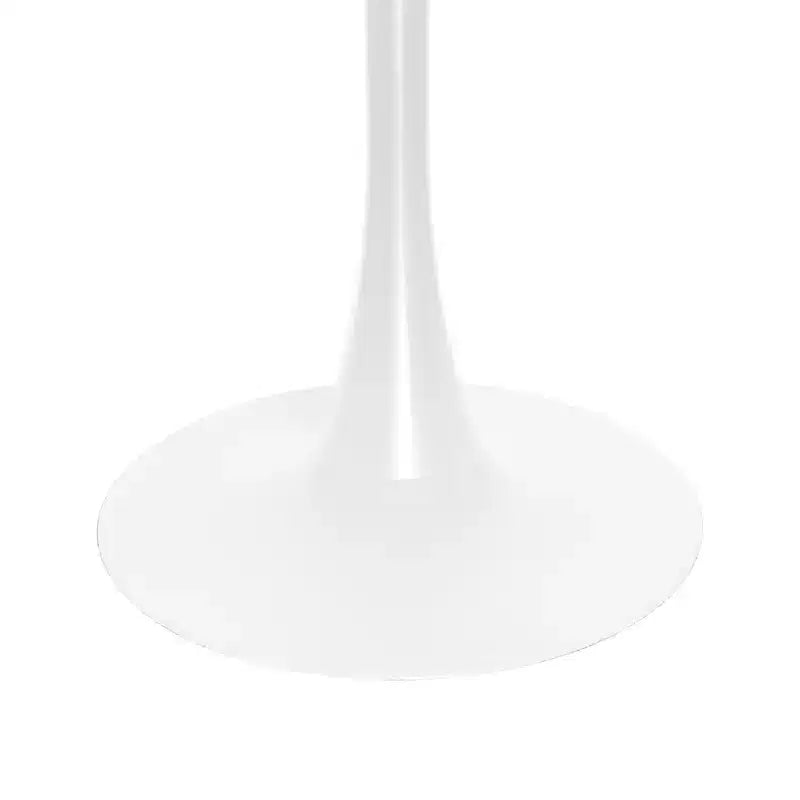 Ensemble de salle à manger 5 pièces Table à manger ronde, 4 chaises de salle à manger en plastique pieds blancs