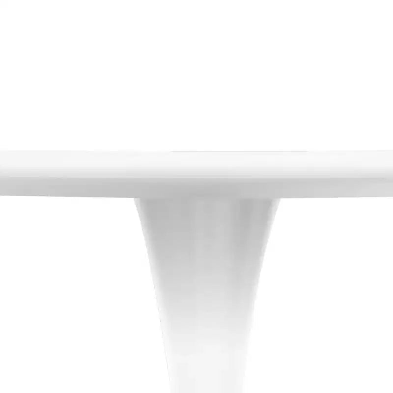 Ensemble de salle à manger 5 pièces Table à manger ronde, 4 chaises de salle à manger en plastique pieds blancs