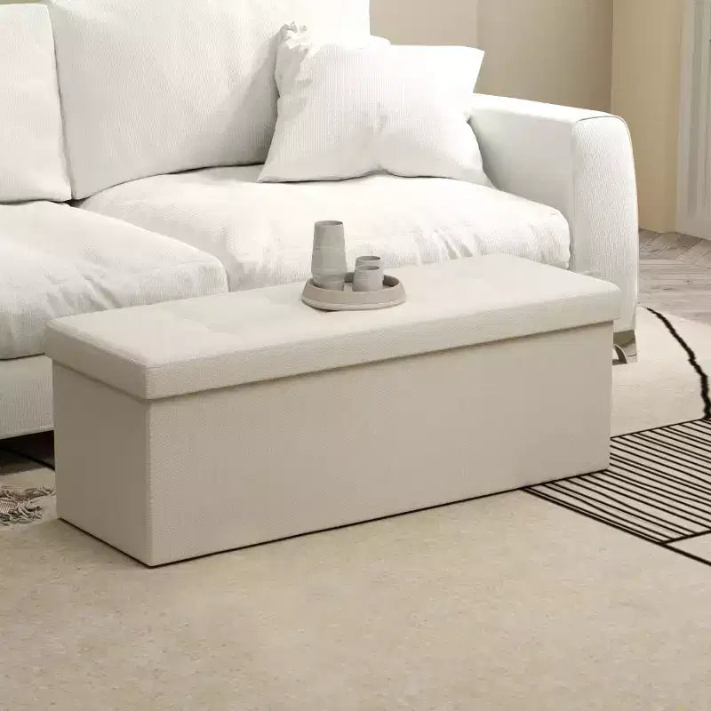 Banc de rangement ottoman, 38 x 109 x 38 cm, banc de bout de lit, coffre de rangement, pour salon, chambre, entrée