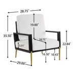 Fauteuil en velours en métal et hévéa Mid-Century Modern