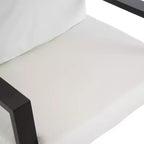 Fauteuil en velours en métal et hévéa Mid-Century Modern