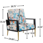 Fauteuil en velours en métal et hévéa Mid-Century Modern