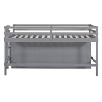 Lit mezzanine jumeau de conception moderne de 81,8 L x 40,8 l avec 4 tiroirs, armoire inférieure et étagères