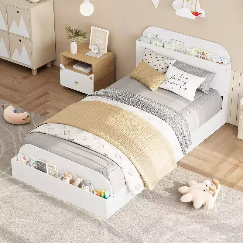Lit de repos double avec lit gigogne, cadre de canapé-lit rembourré avec tiroirs de rangement, lit de canapé moderne pour salon ou chambre à coucher
