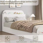 Lit de repos double avec lit gigogne, cadre de canapé-lit rembourré avec tiroirs de rangement, lit de canapé moderne pour salon ou chambre à coucher