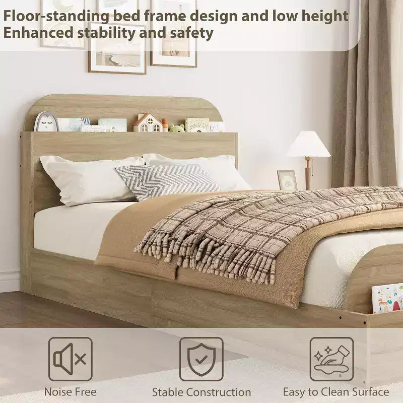 Lit de repos double avec lit gigogne, cadre de canapé-lit rembourré avec tiroirs de rangement, lit de canapé moderne pour salon ou chambre à coucher