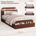 Lit de repos double avec lit gigogne, cadre de canapé-lit rembourré avec tiroirs de rangement, lit de canapé moderne pour salon ou chambre à coucher