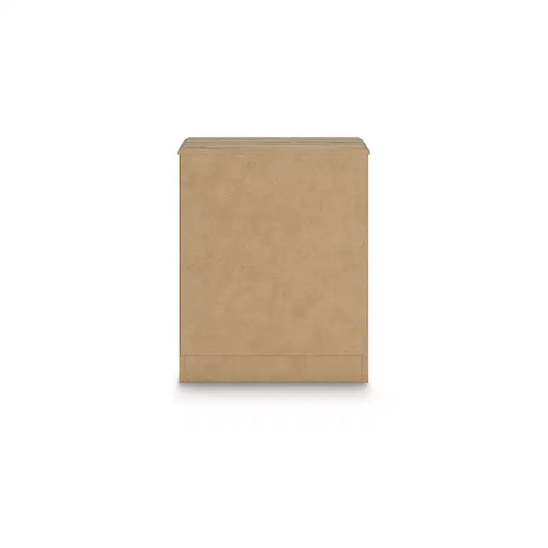 Table de chevet à un tiroir - Finition Chêne brun chaud, Chargement USB-A et USB-C, Étagère de rangement ouverte