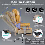 Fauteuil de bureau ergonomique 450 lbs avec repose-pieds, Fauteuil de direction en cuir PU à dossier haut avec support lombaire et accoudoirs réglables