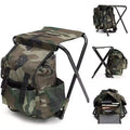 Portable Foldable Backpack Chair for Mountaineering & Fishing, 100kg Max Load Oxford Fabric Stool for Camping, Hiking & Travel