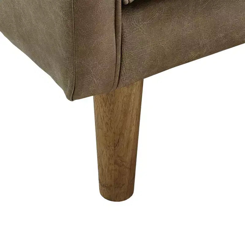 Fauteuil d'appoint en cuir Oxford - Brun clair