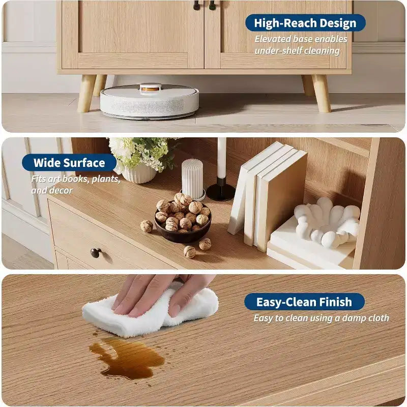 Bahut commode avec tiroirs, Table console multifonctionnelle pour salon, cuisine, salle à manger, bureau à domicile, Armoire haute