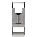 24/7 Shop At Home Meluse Multi Storage Wine Cabinet Vintage Gray