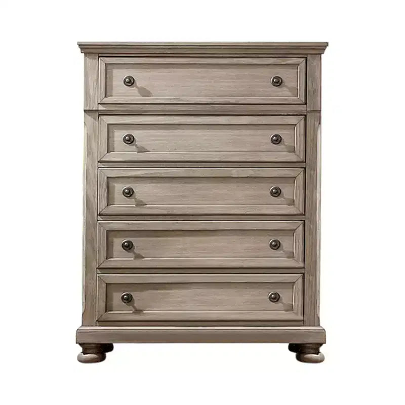 Ensemble 2 pièces lit Queen et commode gris