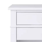 Table de chevet en bois massif 24 po blanc