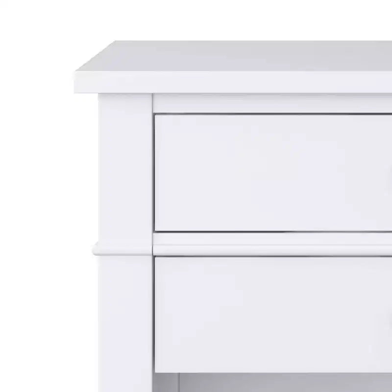 Table de chevet en bois massif 24 po blanc