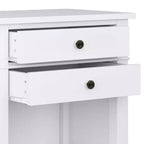 Table de chevet en bois massif 24 po blanc