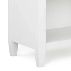 Table de chevet en bois massif 24 po blanc