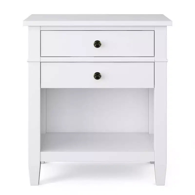 Table de chevet en bois massif 24 po blanc