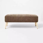 Banc en bois rembourré Bois naturel/Marron foncé™ conçu avec