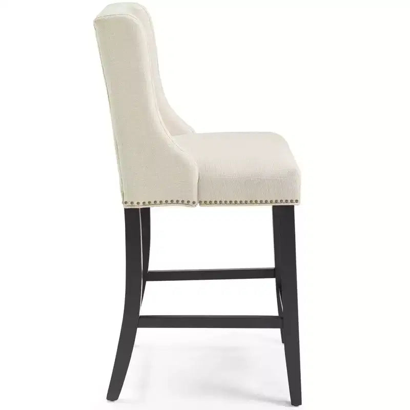 Lot de 2 tabourets de bar rembourrés hauteur comptoir