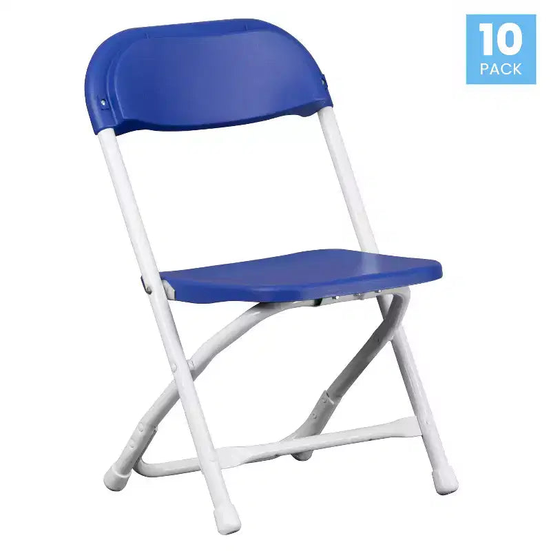 Chaise pliante en plastique pour enfants, lot de 10