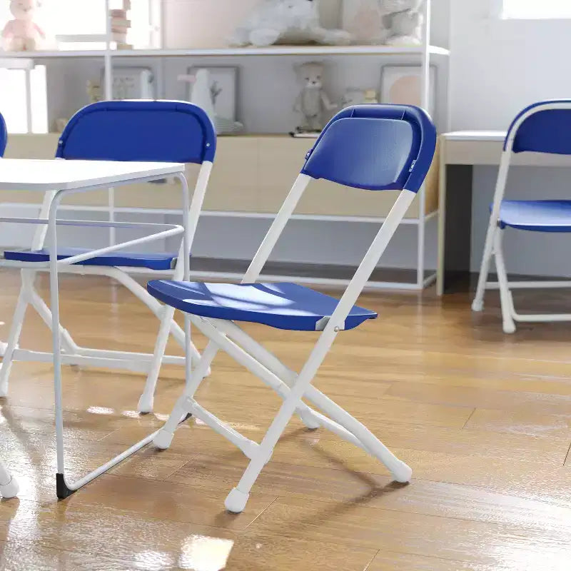 Chaise pliante en plastique pour enfants, lot de 10