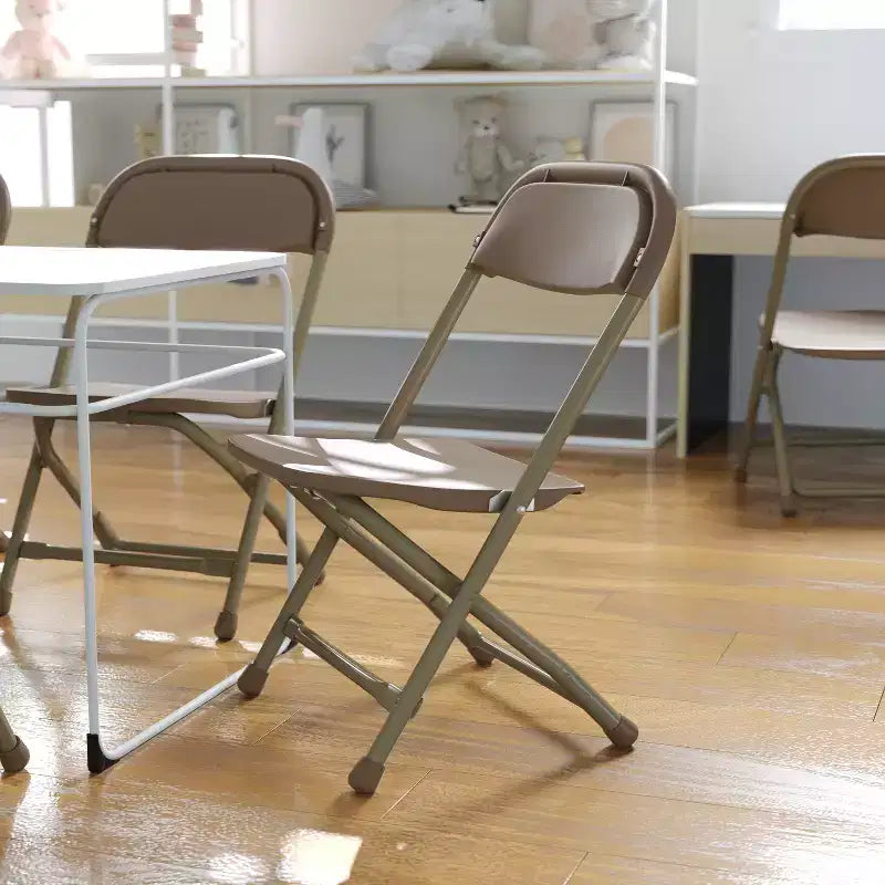 Chaise pliante en plastique pour enfants, lot de 10