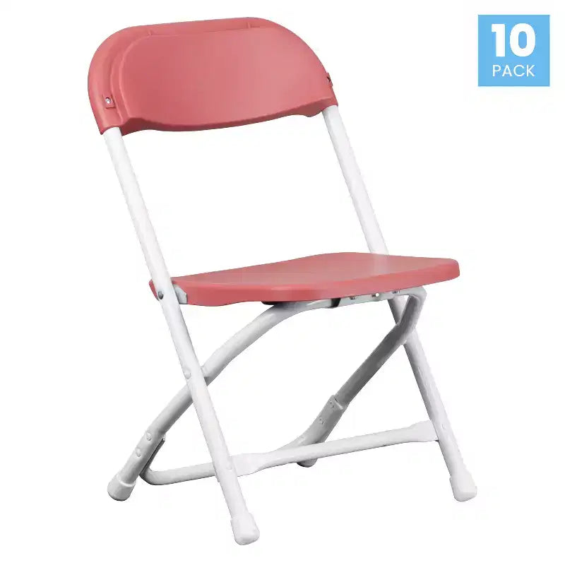 Chaise pliante en plastique pour enfants, lot de 10