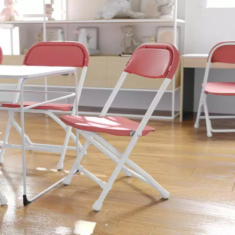 Chaise pliante en plastique pour enfants, lot de 10